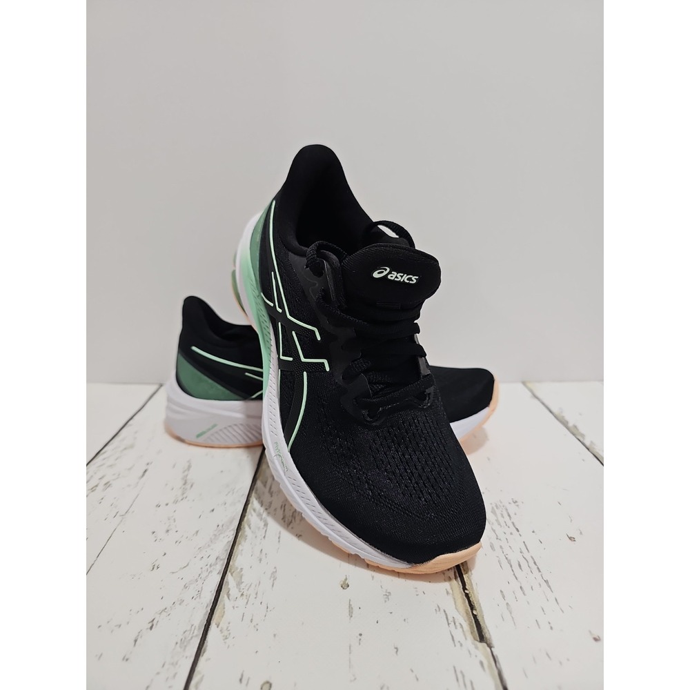 ASICS GT-1000 12 Women Running Shoes Black Mint Tint Sneakers Size 6